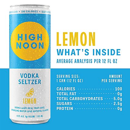High Noon Lemon - 4-355ML - Image 4