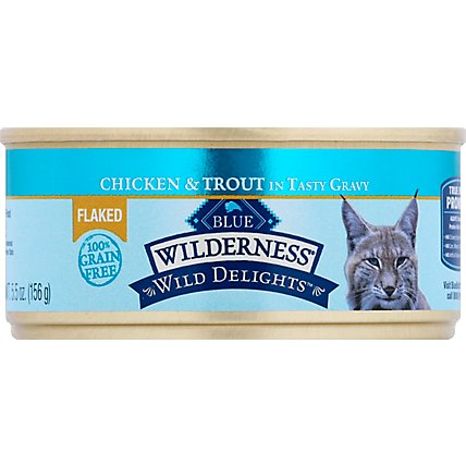 Blue Wilderness Adult Cat Wild Delights Flaked Chicken And Trout - 5.5 OZ - Image 2