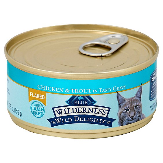 Blue Wilderness Adult Cat Wild Delights Flaked Chicken And Trout - 5.5 OZ