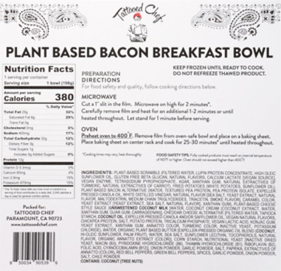 Tattooed Chef Plant Based Bacon Breakfast Bowl - 7 Oz - Image 6
