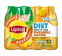 Lipton Diet Iced Tea Immune Support Pineapple Mango Green Tea16.9 Fl Oz, 12 Count - 202.8 FZ