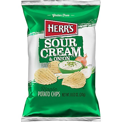Herrs Sour Cream & Onion Chips - 8.5 OZ - Image 2