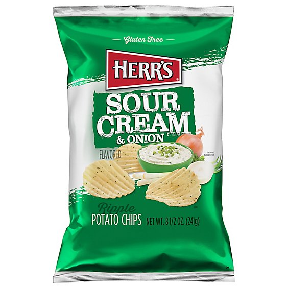 Herrs Sour Cream & Onion Chips - 8.5 OZ