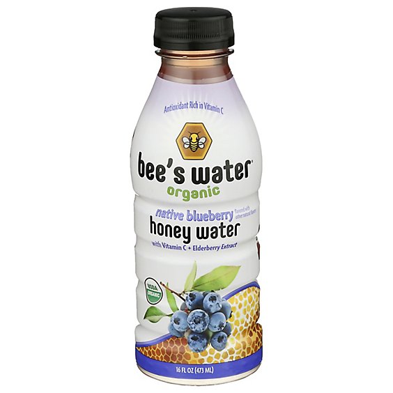Bees Water Organic Native Blueberry Honey Water - 16 FZ