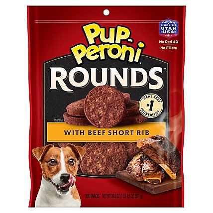 Pup-peroni Rounds Beef Short - 20.5 OZ - Image 1