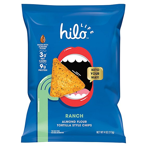 Hilo Life Snacks Tortilla Chips Ranch - 4 OZ