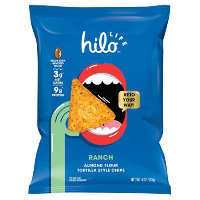 Hilo Life Snacks Tortilla Chips Ranch - 4 OZ
