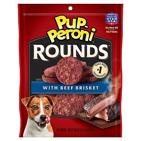 Pup-peroni Rounds Beef Brisket Dog Treat Each - 20.5 OZ