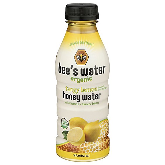 Bees Water Organic Tangy Lemon Honey Water - 16 FZ