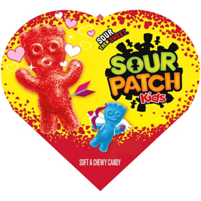 SOUR PATCH KIDS Soft & Chewy Valentines Day Candy Heart Shaped Box - 6.8 Oz