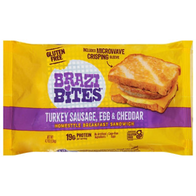 Brazi Bites Sandwich Turkey Sausage - 4.7 OZ