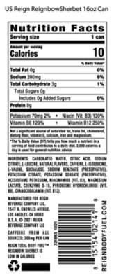 Reign Total Body Fuel Reignbow Sherbet - 16 Fl. Oz. - Image 2