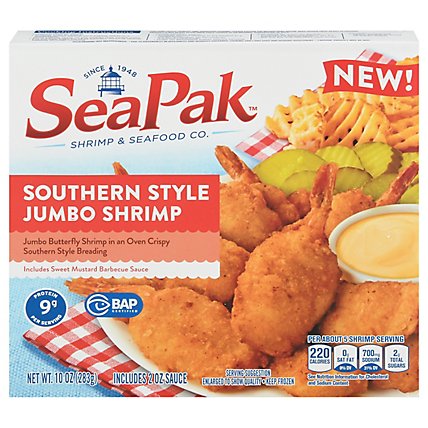 Sea Pak Shrimp Jumbo Southern Style W/creamy Mustard Bbq Sauce - 10 OZ - Image 1