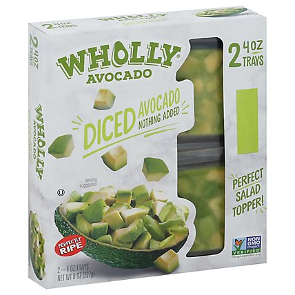 Wholly Avocado Diced Tray - 4 OZ - Image 1