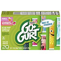 Go-gurt Punch And Strawberry Watermelon Low Fat Yogurt 20 Count - 40 OZ - Image 1