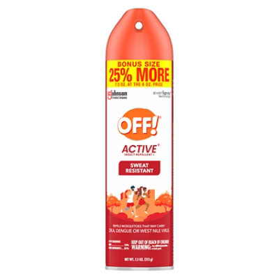 OFF! Sweat Resistant Active Insect Repellent Aerosol Spray - 7.5 Oz - Image 1