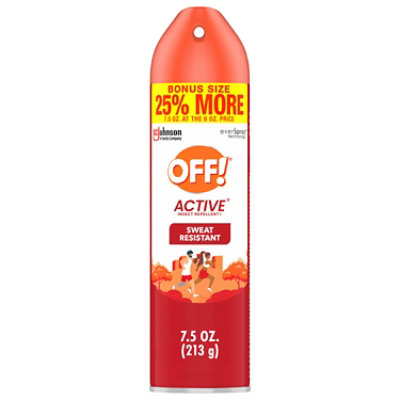 OFF! Sweat Resistant Active Insect Repellent Aerosol Spray - 7.5 Oz - Image 2