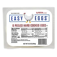 Easy Eggs 6 Count Hard Cooked Eggs - 9.3 OZ - Image 1