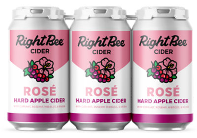 Right Bee Rose Cider In Cans - 6-12 FZ - Image 1