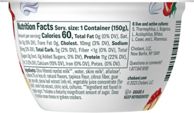 Chobani Zero Sugar Strawberry Cheesecake - 5.3 Oz - Image 7