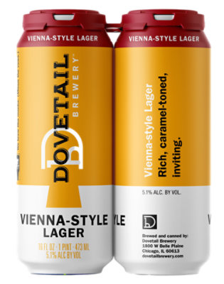 Dovetail Vienna Lager In Cans - 4-16 FZ - Image 1