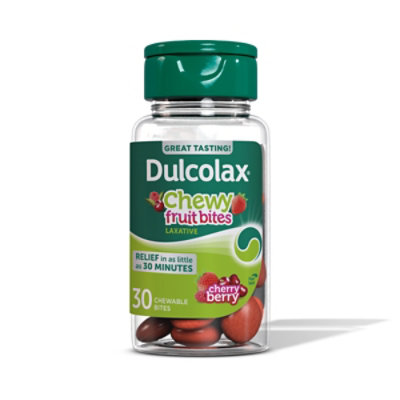 Dulcolax Saline Laxative Chewy Fruit Bites Cherry Berry - 30 CT - Image 1