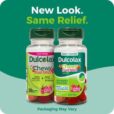 Dulcolax Saline Laxative Chewy Fruit Bites Cherry Berry - 30 CT - Image 2