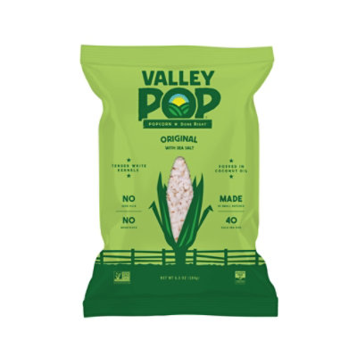 Valley Pop Popcorn White Bag - 6.5 OZ - Image 1