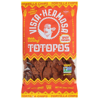 Vista Hermosa Totopos Red Chile Corn Tor - 9 OZ - balduccis