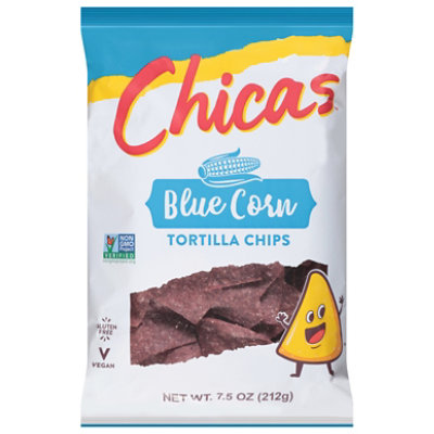 Chicas  Blue Corn Tortilla Chips - 7.5 OZ - Image 2