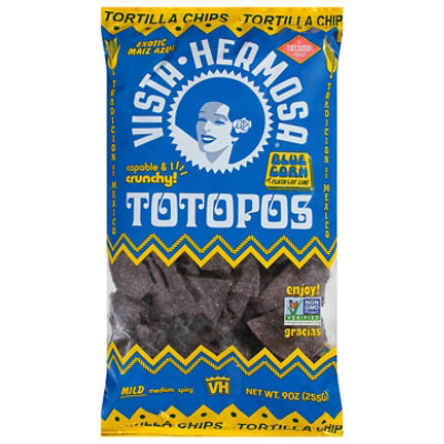 Vista Hermosa Totopos Blue Corn Tortilla - 9 OZ