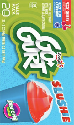 Go-gurt Fizzy Blue Raspberry And Cherry Low Fat Yogurt Style Snack 20 ...