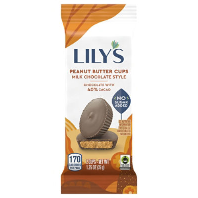 Lilys Sweets Cups Milk Chocolate Peanut Butter - 1.25 OZ