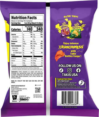 Takis Kettlez Fuego Kettle-cooked Potato Chips Bag Of 2.5 Ounces - 2.5 OZ - Image 6