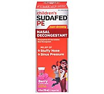 Sudafed PE Children Berry Flavor Liquid Nasal Decongestant - 4 Fl. Oz.