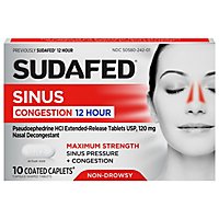 Sudafed 12 Hour Nasal Decongestion Capsules - 10 Count - Image 3