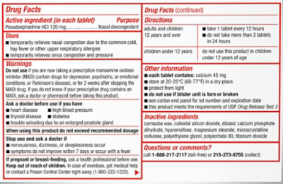 Sudafed 12 Hour Nasal Decongestion Capsules - 10 Count - Image 5