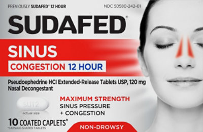 Sudafed 12 Hour Nasal Decongestion Capsules - 10 Count - Image 2