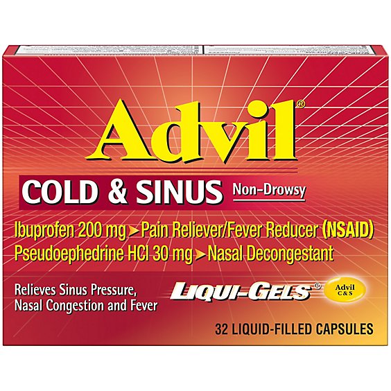 Advil Cold And Sinus Liqui Gels - 32 Count