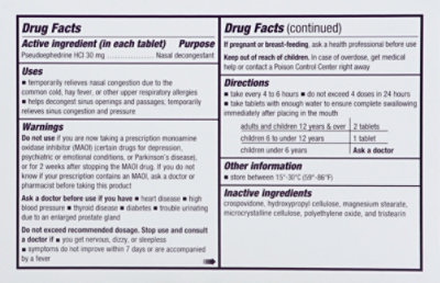 Nexafed Nasal Decongestant 30mg Tablets - 24 Count - Image 3