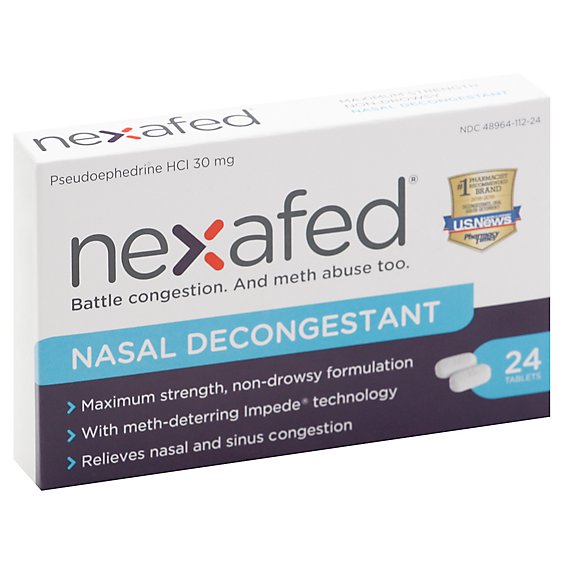 Nexafed Nasal Decongestant 30mg Tablets - 24 Count