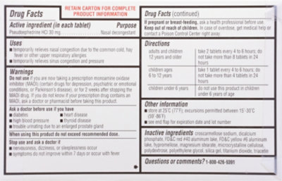 Signature Select/Care Nasal Decongestant Maximum Strength Non Drowsy Tablets - 24 CT - Image 5