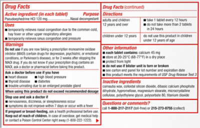 Sudafed 12 Hour Nasal Decongestant Tablets - 20 Count - Image 2