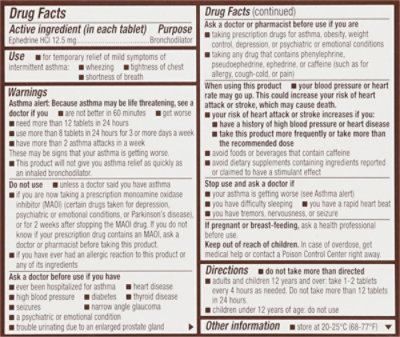 Primatene Bronchial Asthma Relief Tablets - 60 Count - Image 4