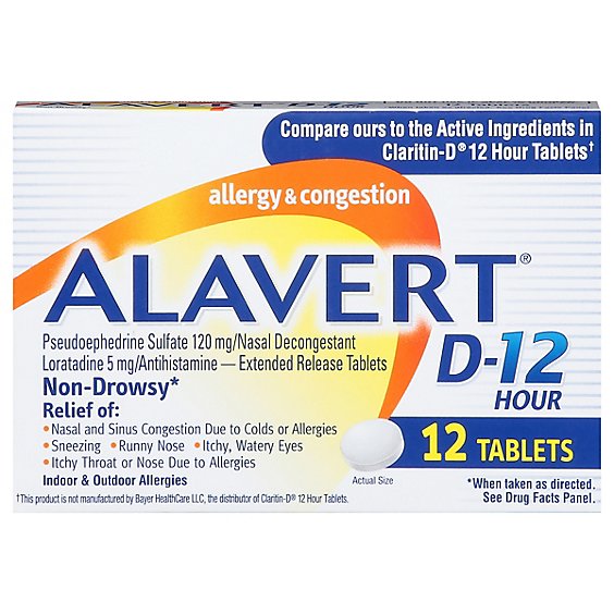 Alavert D-12hr Allergy & Sinus Relief - 12 CT