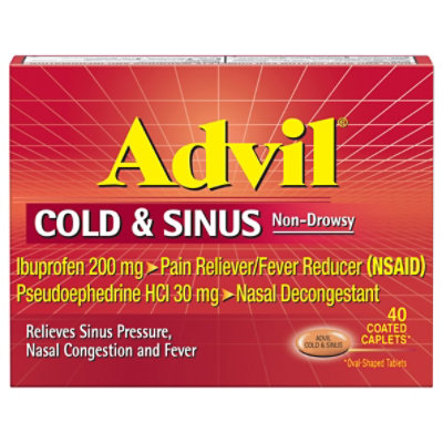 Advil Cold & Sinus Non Drowsy Caplets - 40 Count - Image 3