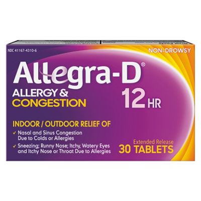 Allegra D 12-hr - 30 CT - Online Groceries | Jewel-Osco