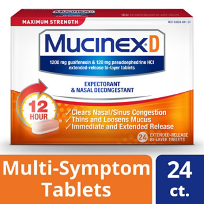 Mucinex D Max Strength Expectorant Nasal Decongestant Tablets - 24 Count - Image 6