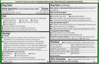 Zyrtec D Tablets Allergy Congestion - 12 CT - Image 5