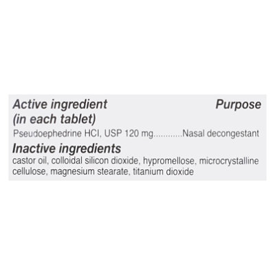 Signature Select/Care Pseudoephedrine Hydrochloride 12 Hour Nasal Decongestant Tablets - 20 Count - Image 4